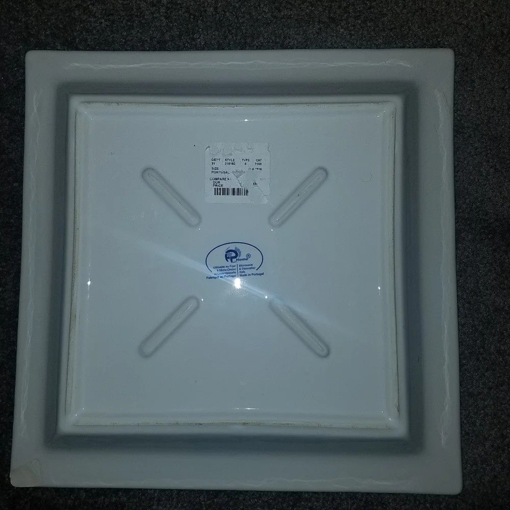 Square Home Plates White. - Picture 3 of 6